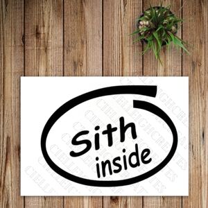 *2 for $20* Stars Wars Sith Inside vinyl decal Sticker Handcrafted